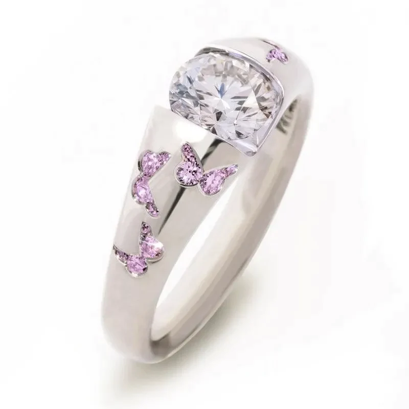 Anello Farfalla Viola Vintage