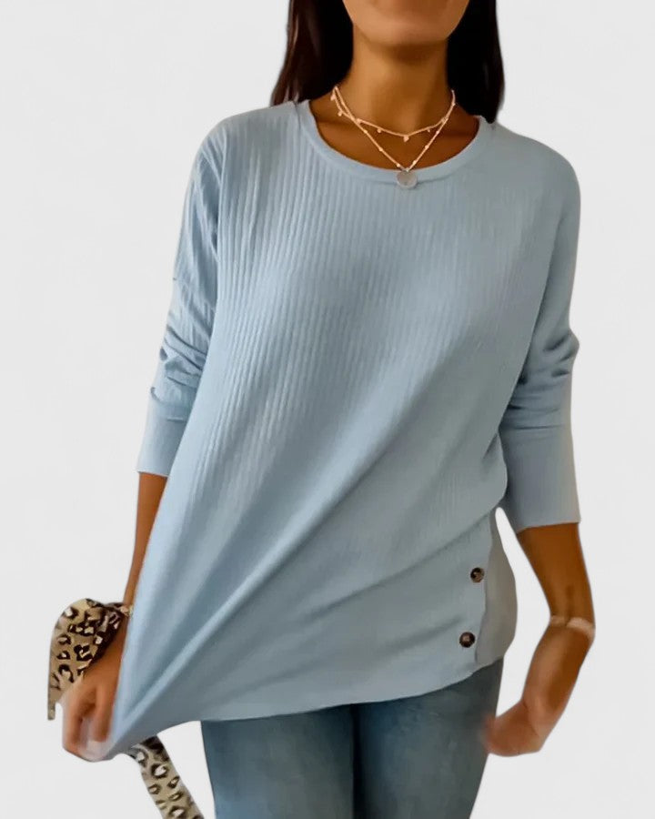Celestina – Maglia Casual con Bottoni Laterali