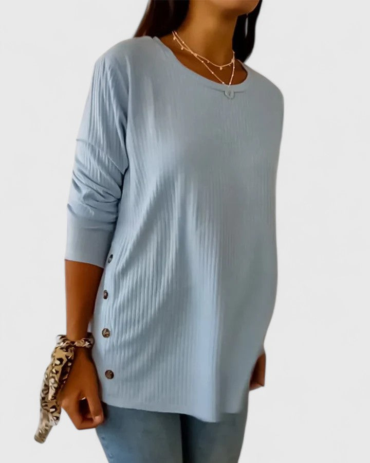 Celestina – Maglia Casual con Bottoni Laterali