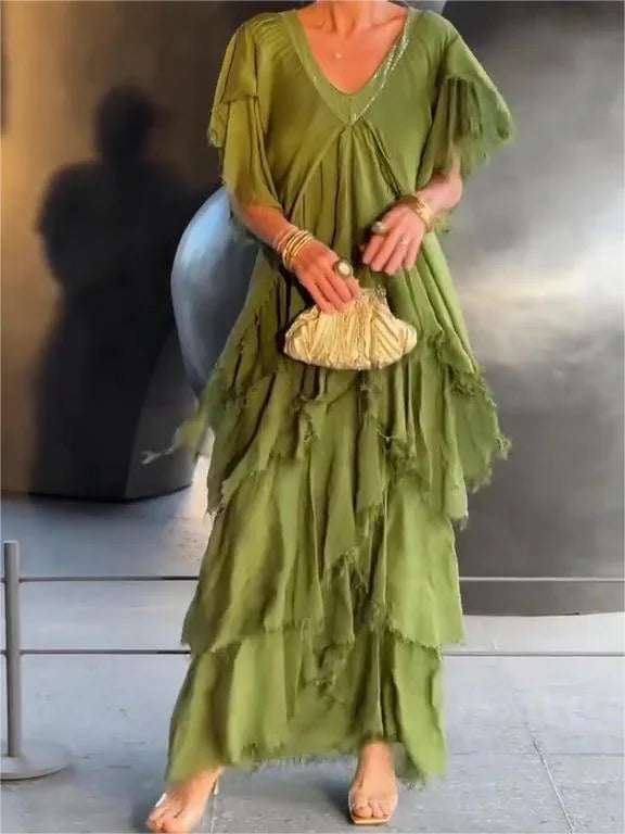 Clarissa - Maxi abito elegante che copre il ventre