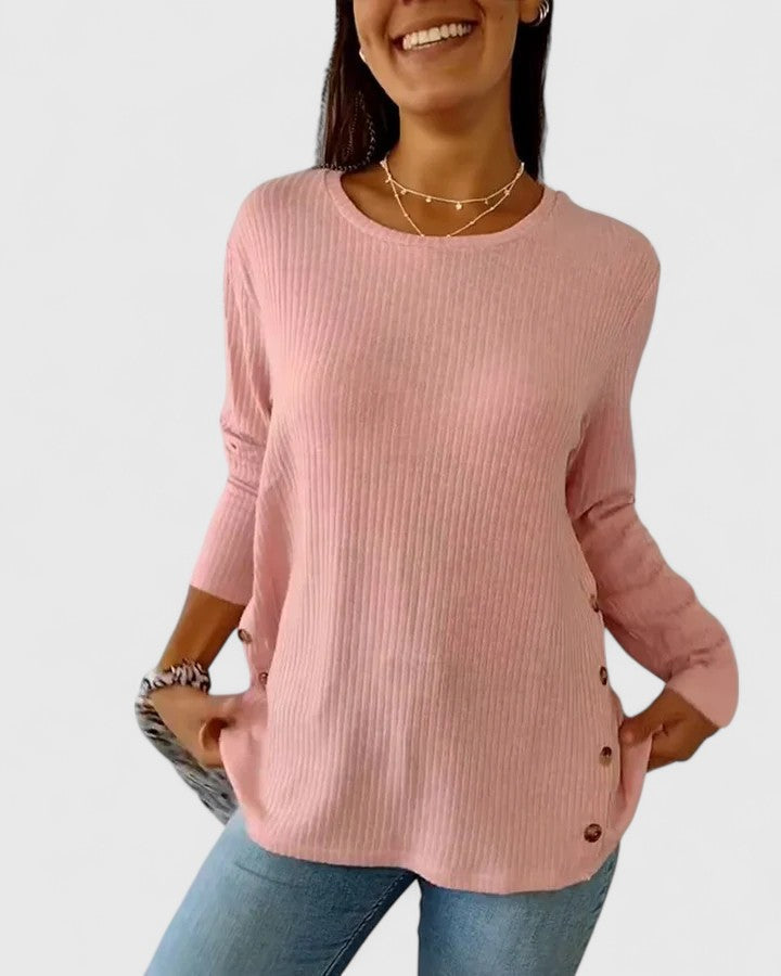 Celestina – Maglia Casual con Bottoni Laterali