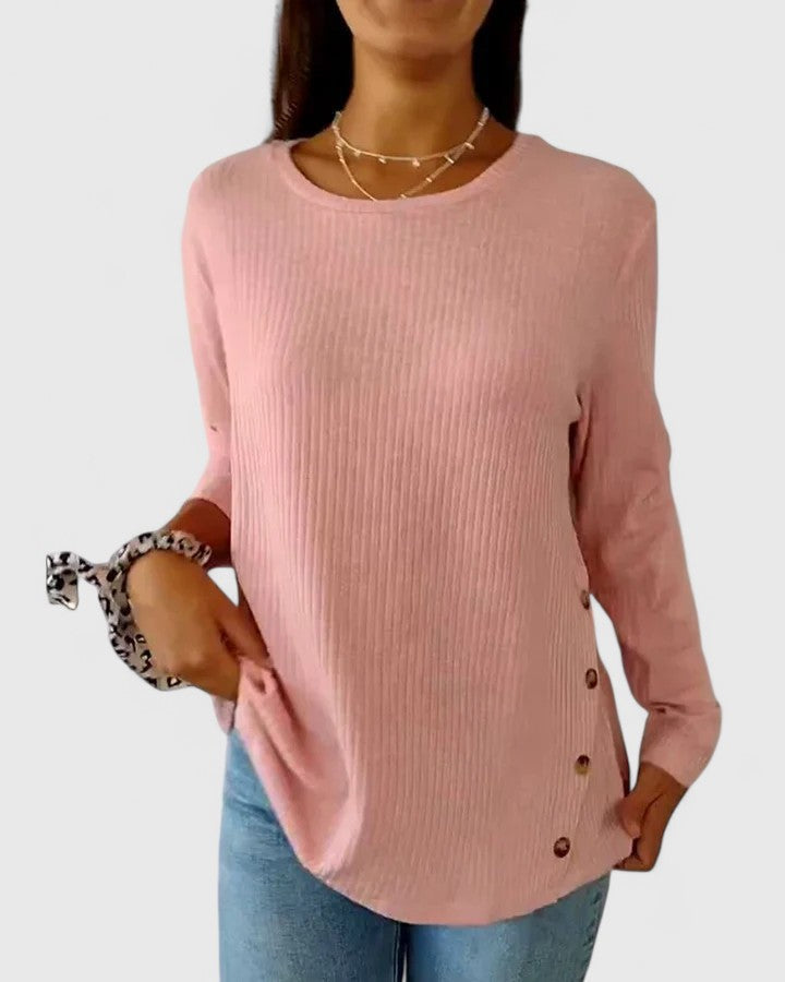 Celestina – Maglia Casual con Bottoni Laterali