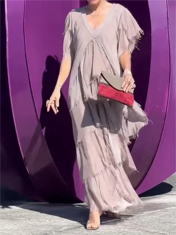 Clarissa - Maxi abito elegante che copre il ventre