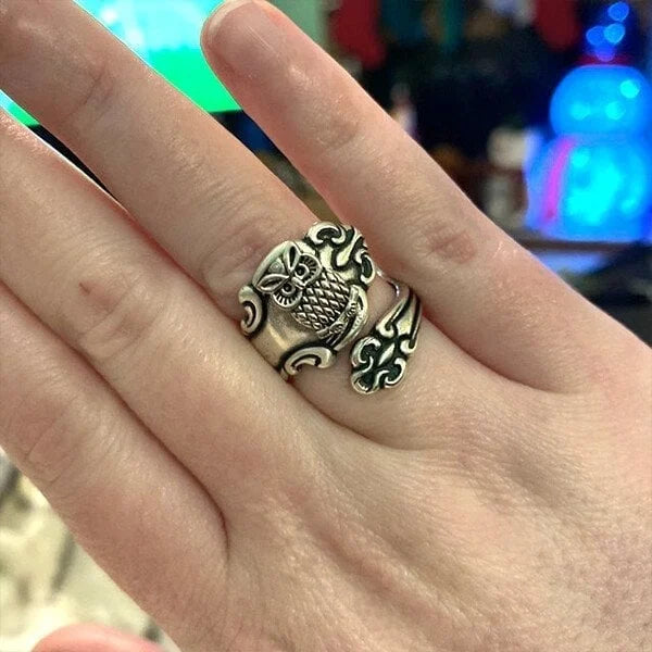 Anello Cucchiaio Gufo