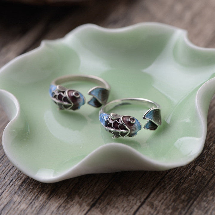 Anello Koi d’Argento Regolabile