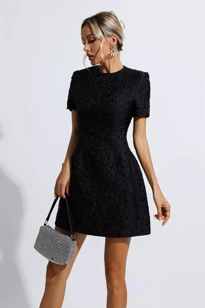 Alyshia - Mini abito floreale jacquard