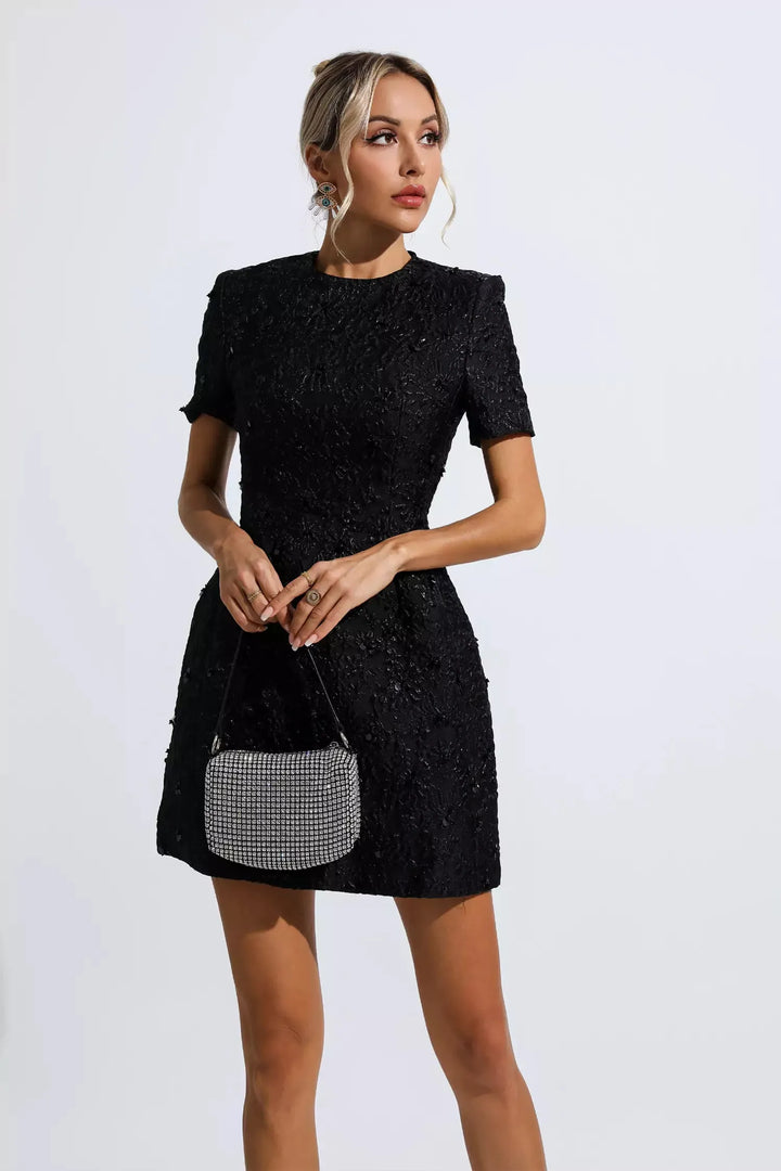 Alyshia - Mini abito floreale jacquard