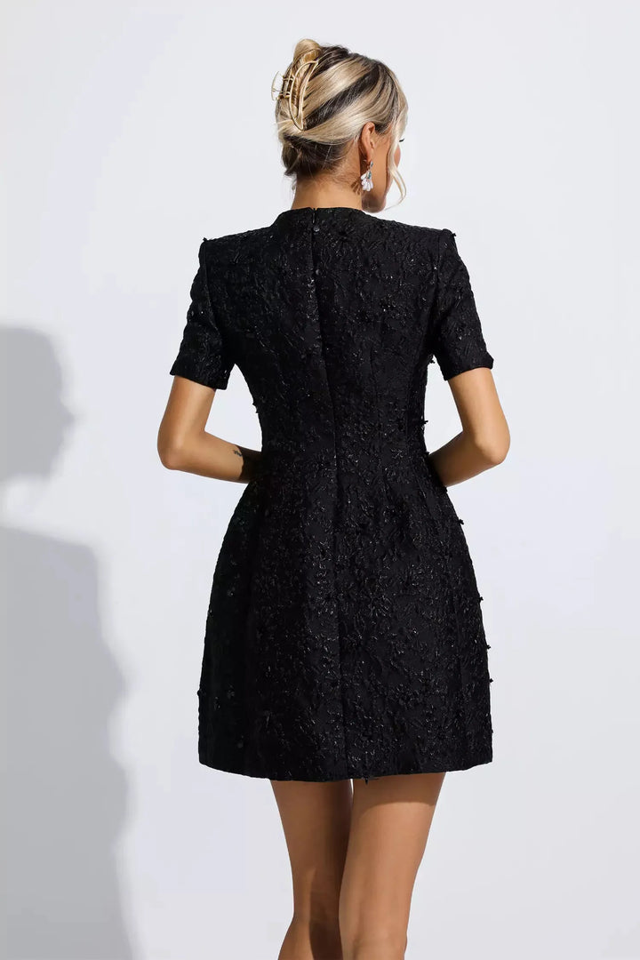 Alyshia - Mini abito floreale jacquard