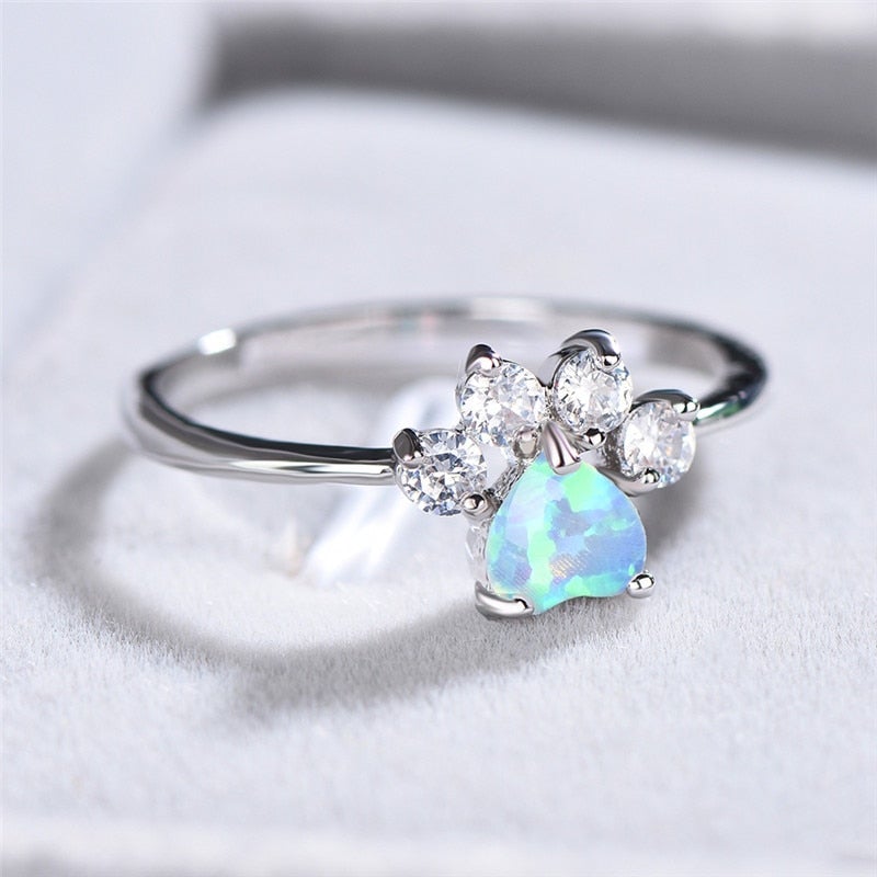 Anello Opale e Zircone