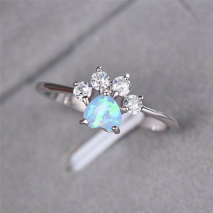 Anello Opale e Zircone