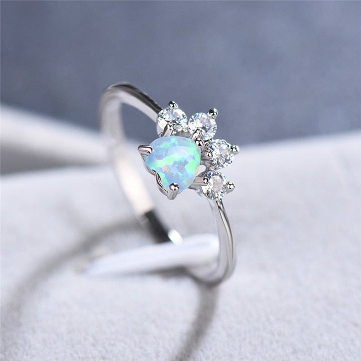 Anello Opale e Zircone
