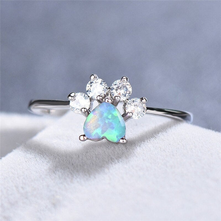 Anello Opale e Zircone