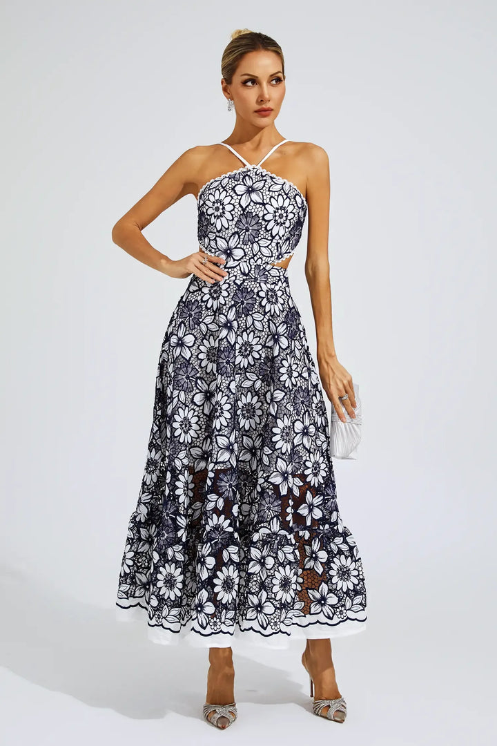 Melanie - Abito cut-out con halter
