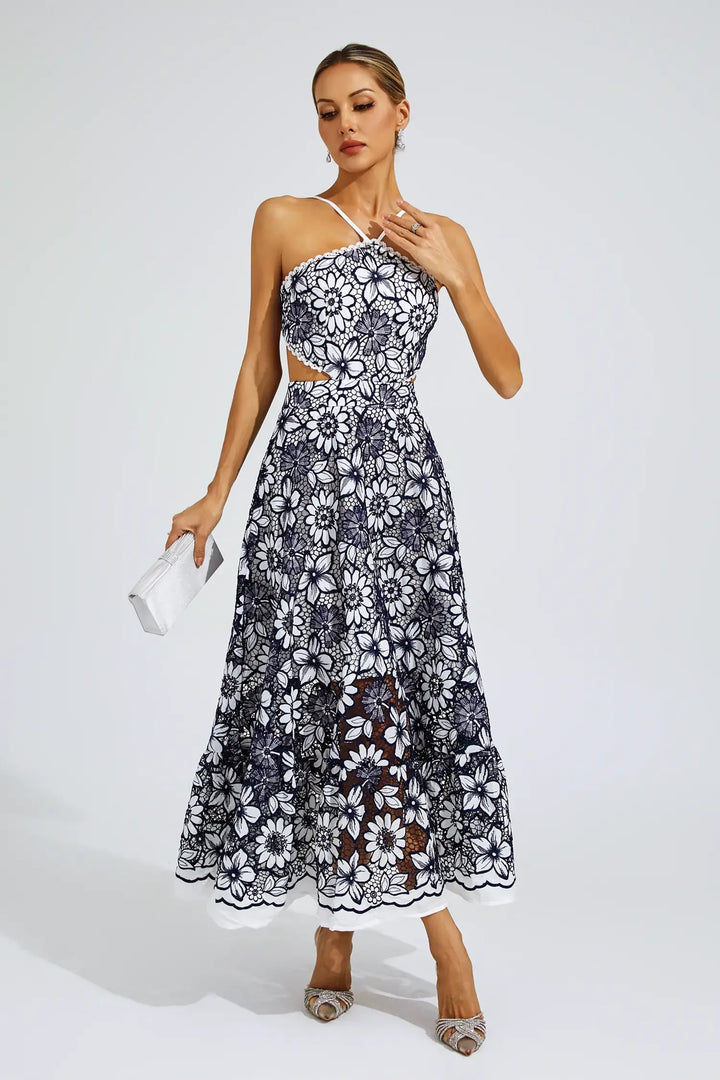 Melanie - Abito cut-out con halter