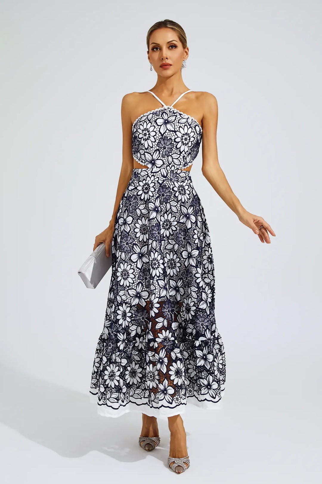 Melanie - Abito cut-out con halter