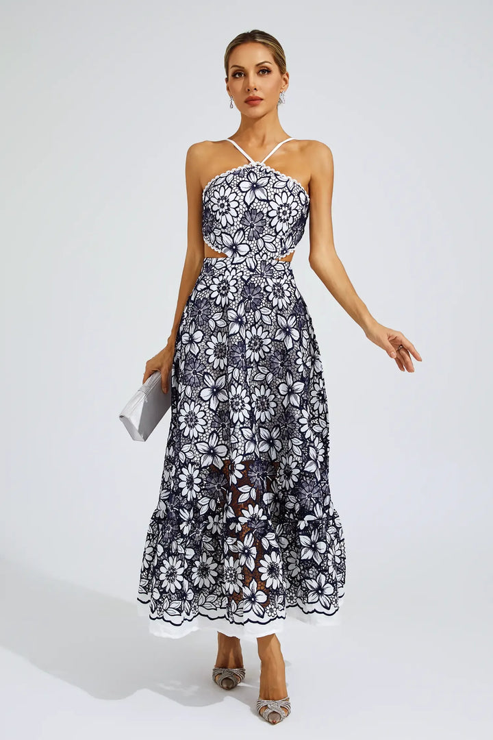 Melanie - Abito cut-out con halter