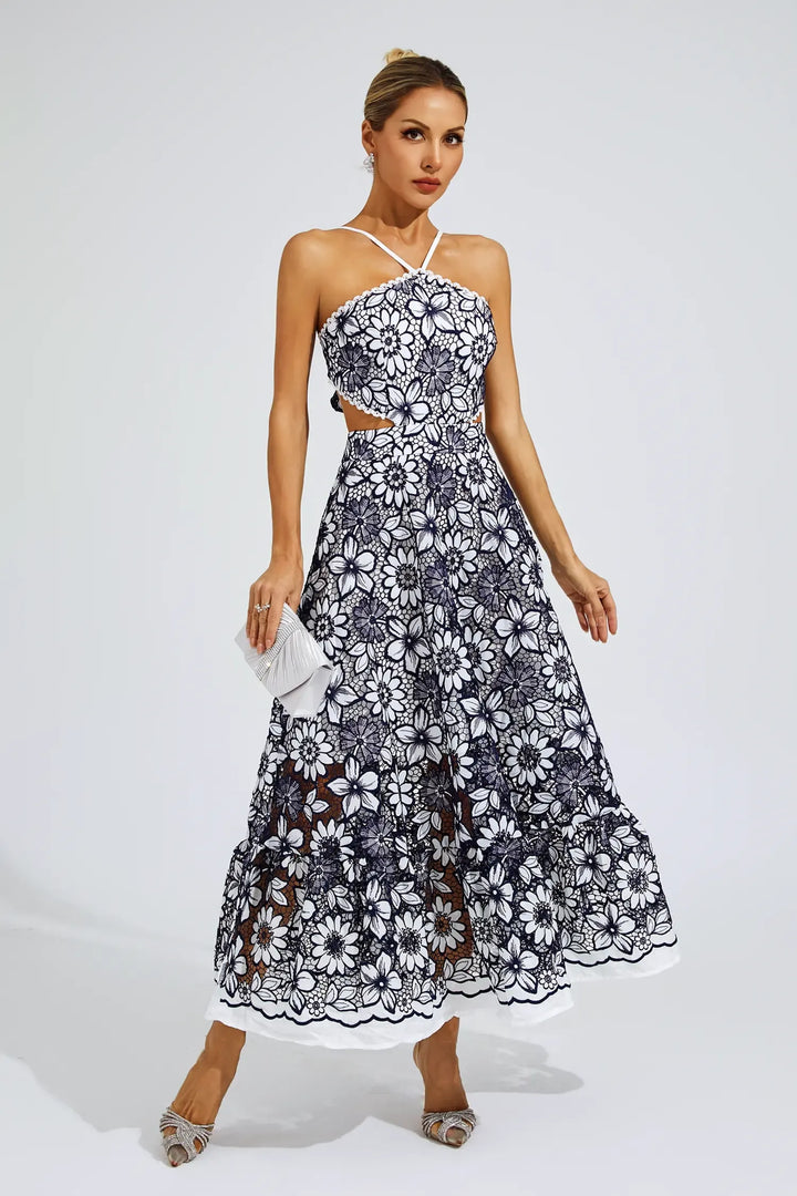 Melanie - Abito cut-out con halter
