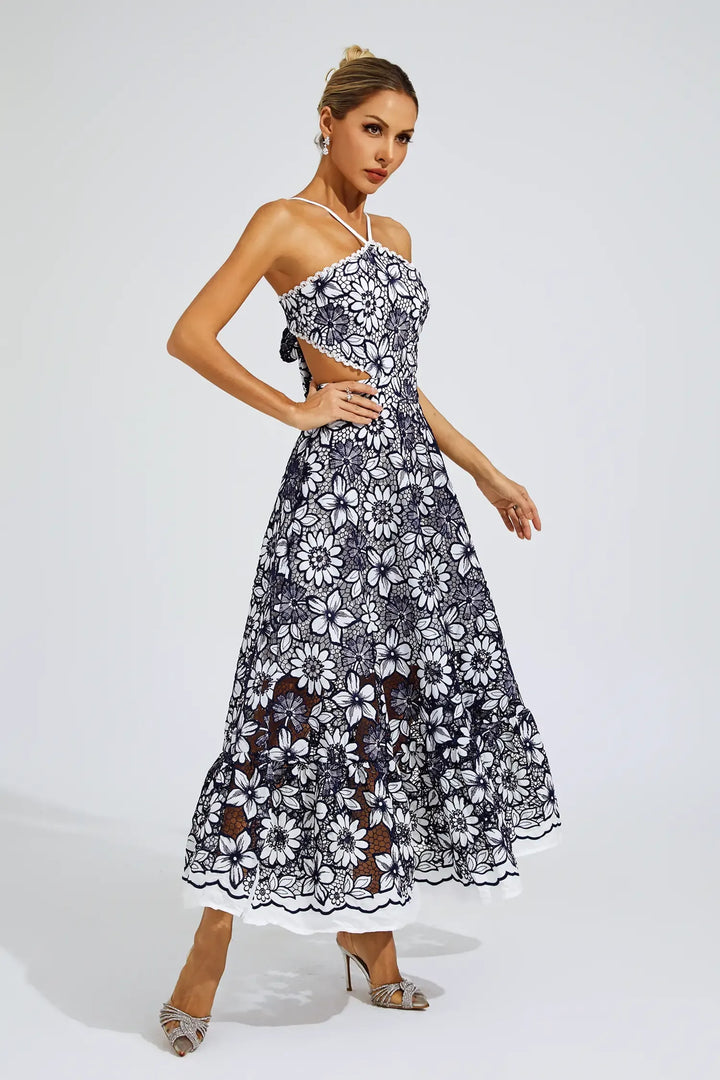 Melanie - Abito cut-out con halter