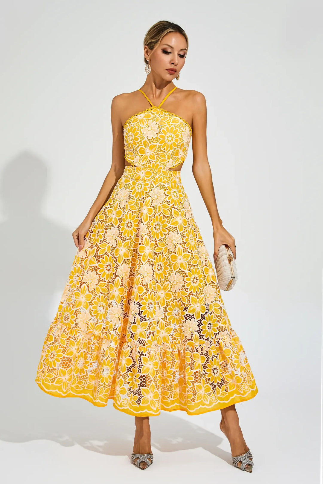 Melanie - Abito cut-out con halter