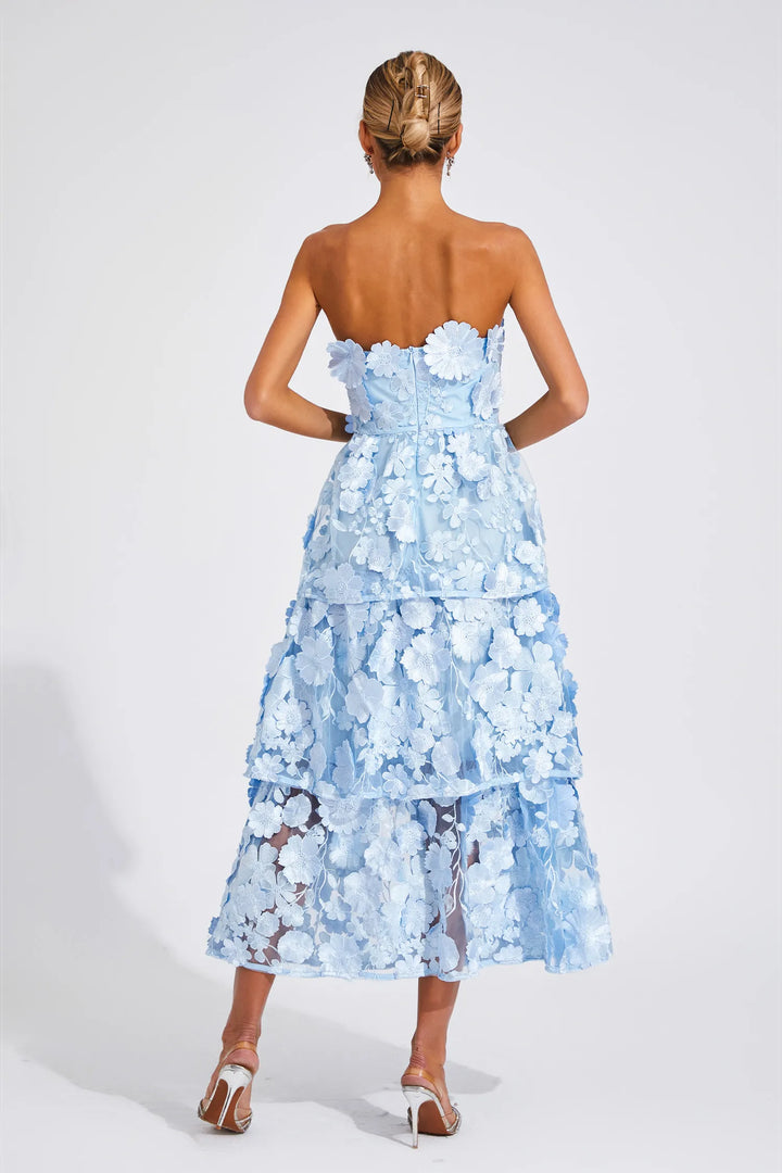 Marcia - Abito con spalle scoperte e fiori