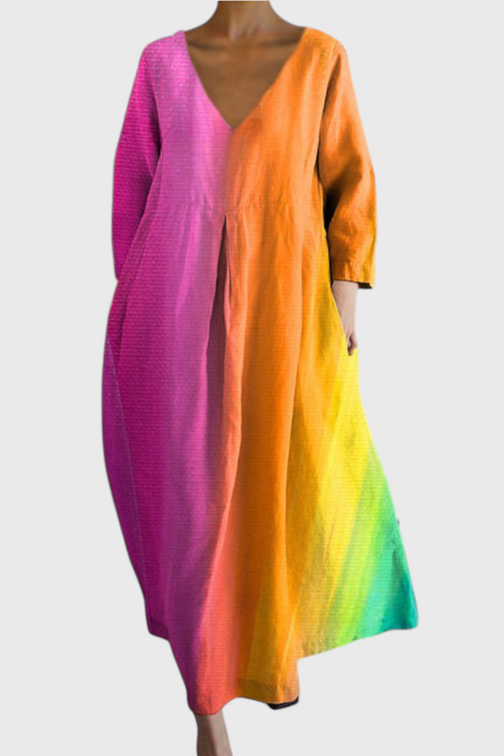 Isalinde - Abito Artistico a Colori Vivaci