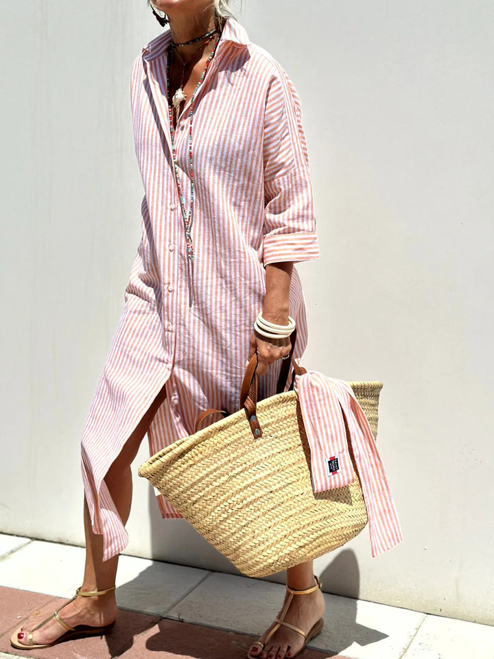Giulia – Abito Camicia Estivo a Righe