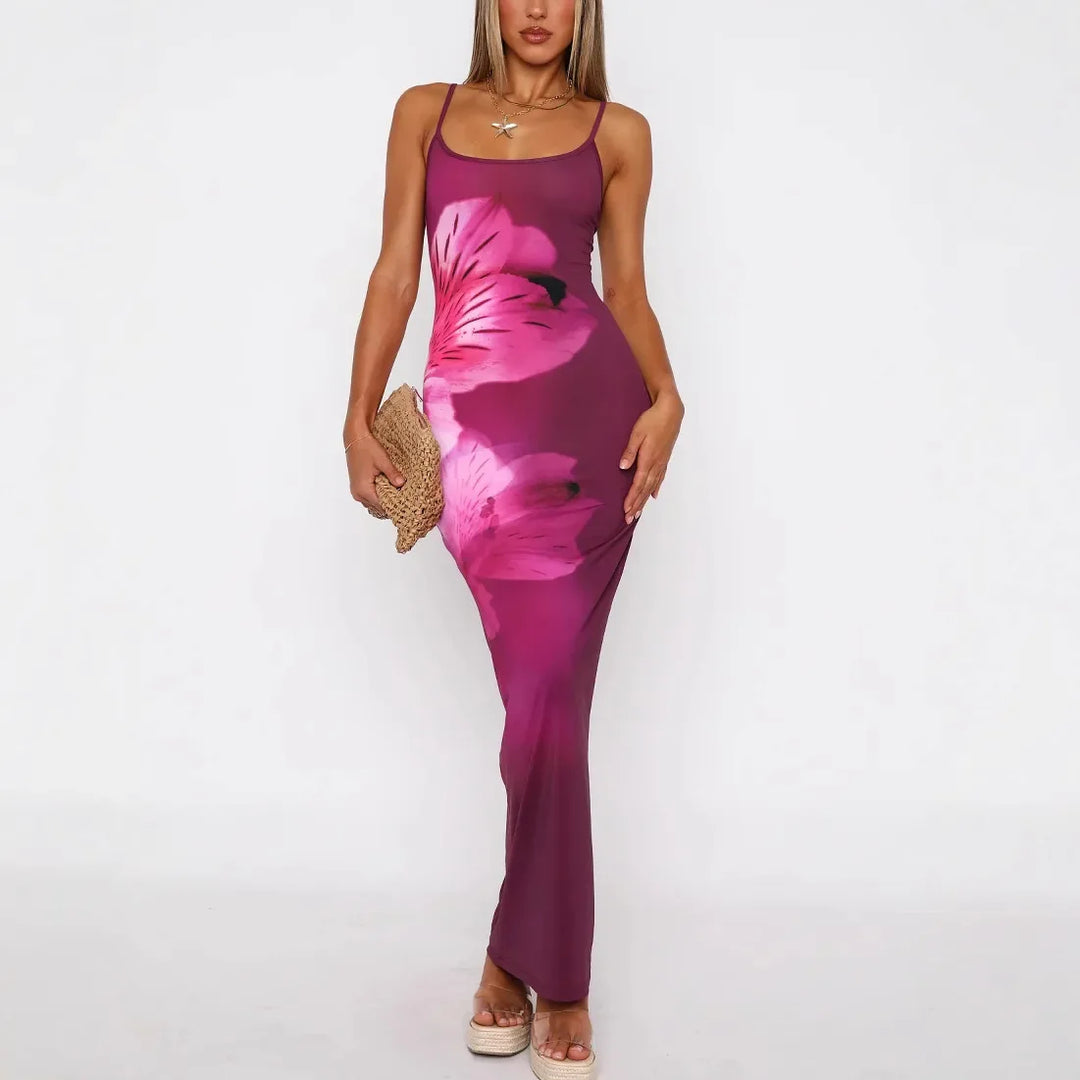 Ione - Maxi abito tubino stampato chic