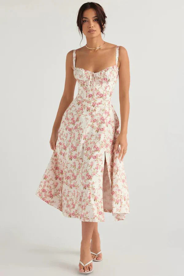Odette - Abito estivo con gonna a tubino boho da donna