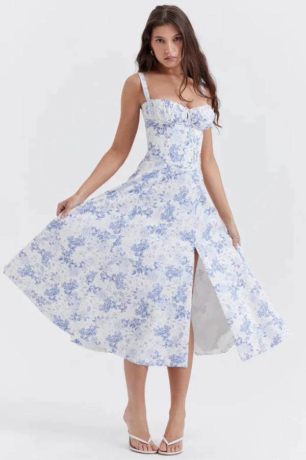 Odette - Abito estivo con gonna a tubino boho da donna