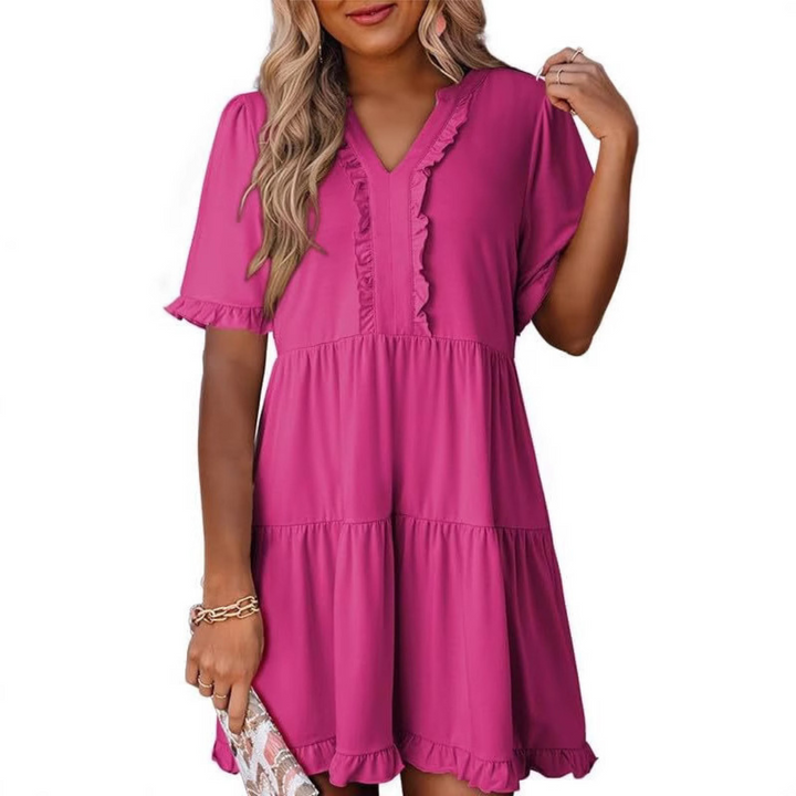 Shaila™ - Abito Casual Mini con Scollo a V