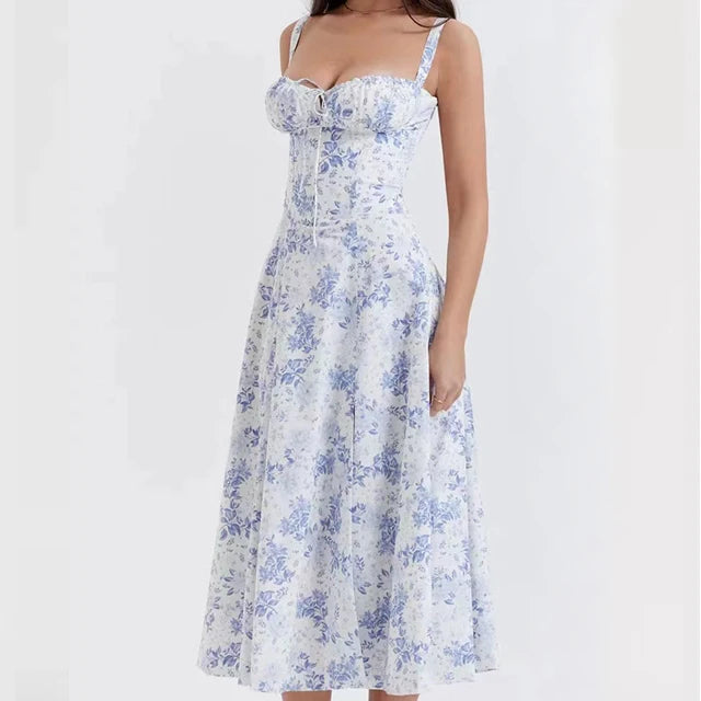 Odette - Abito estivo con gonna a tubino boho da donna