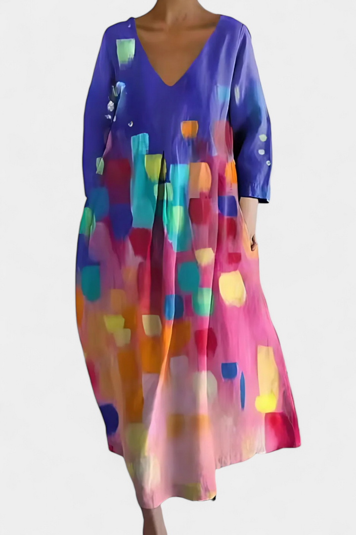 Isalinde - Abito Artistico a Colori Vivaci