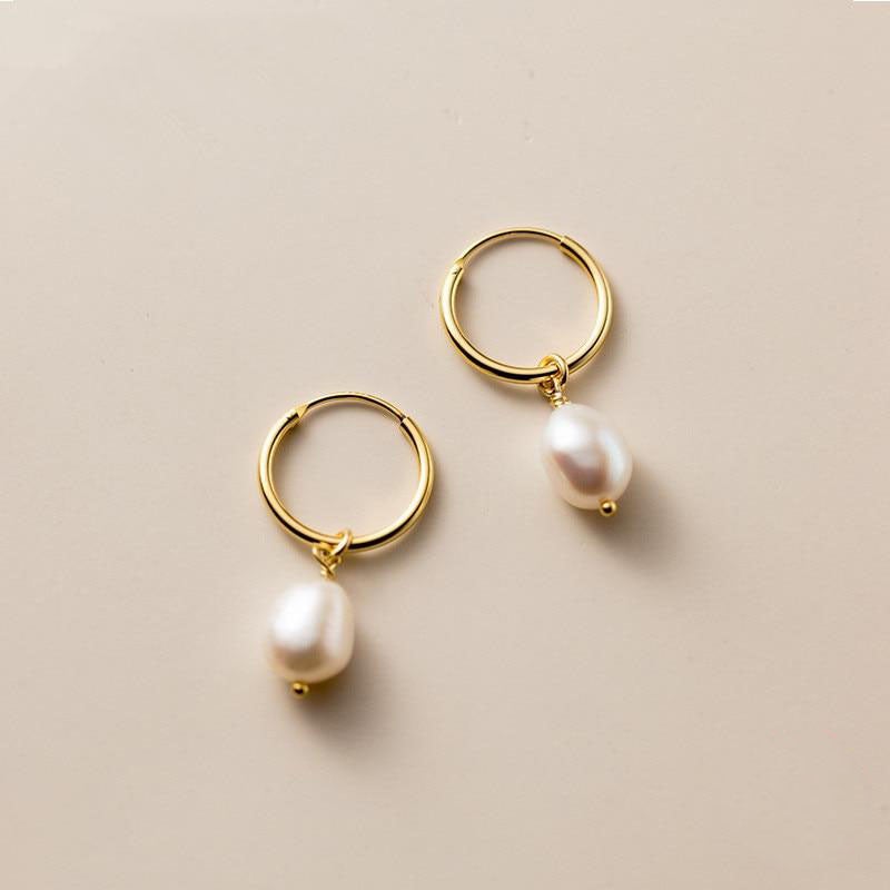 Bella - Orecchini a cerchio Pearl
