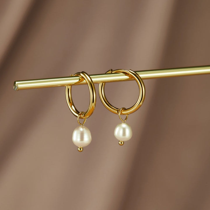 Bella - Orecchini a cerchio Pearl