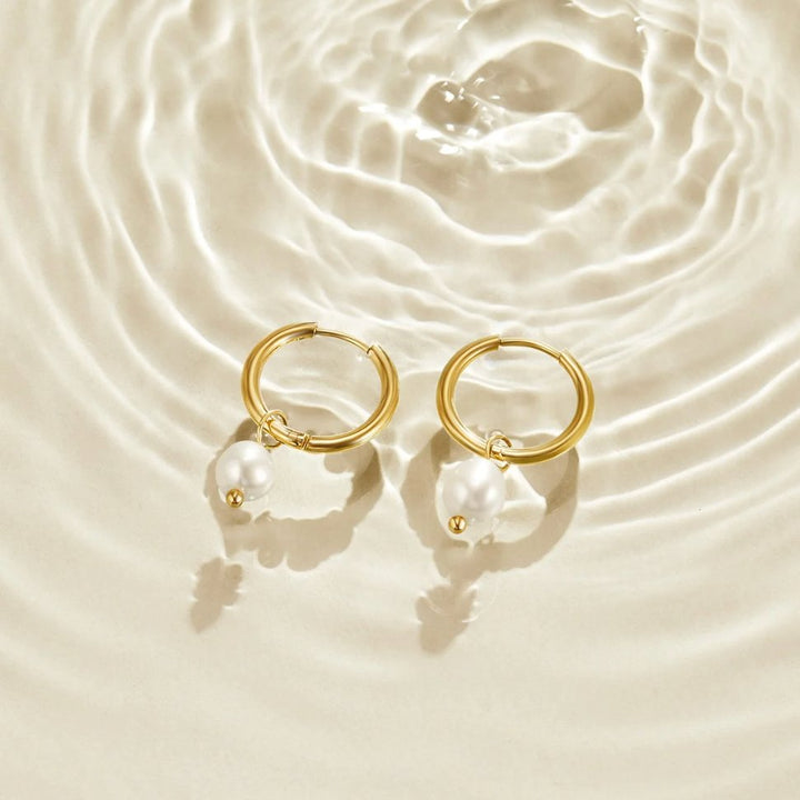 Bella - Orecchini a cerchio Pearl