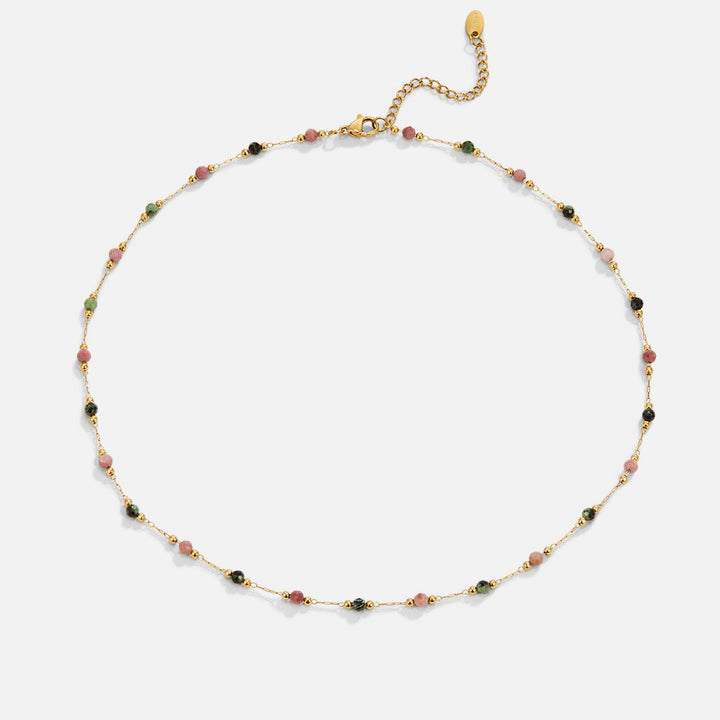 Lorena - Collana con pietre e perline primaverili