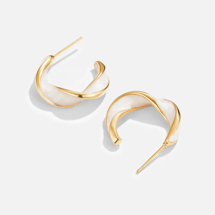 Manuela - Orecchini a cerchio Pearl Twist