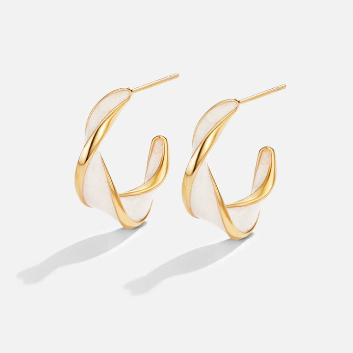 Manuela - Orecchini a cerchio Pearl Twist
