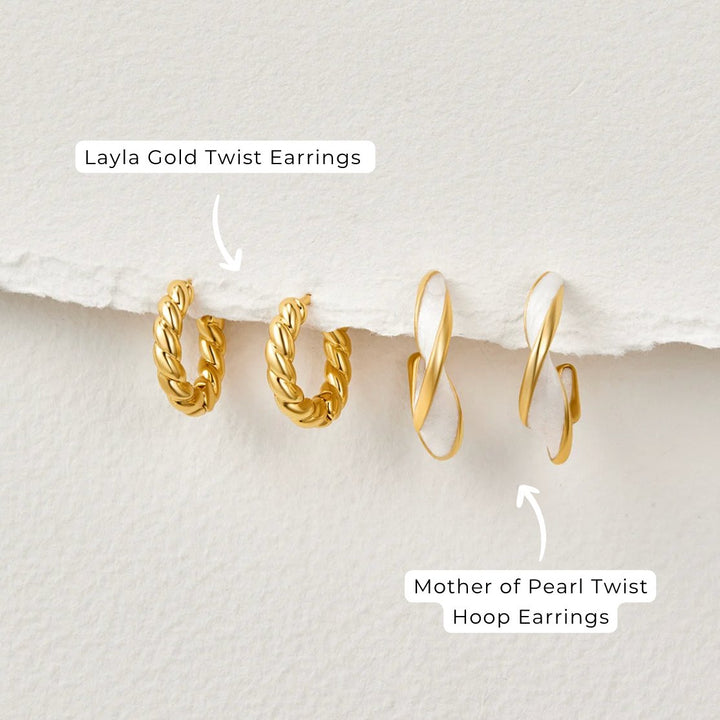 Manuela - Orecchini a cerchio Pearl Twist