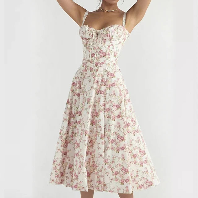 Odette - Abito estivo con gonna a tubino boho da donna