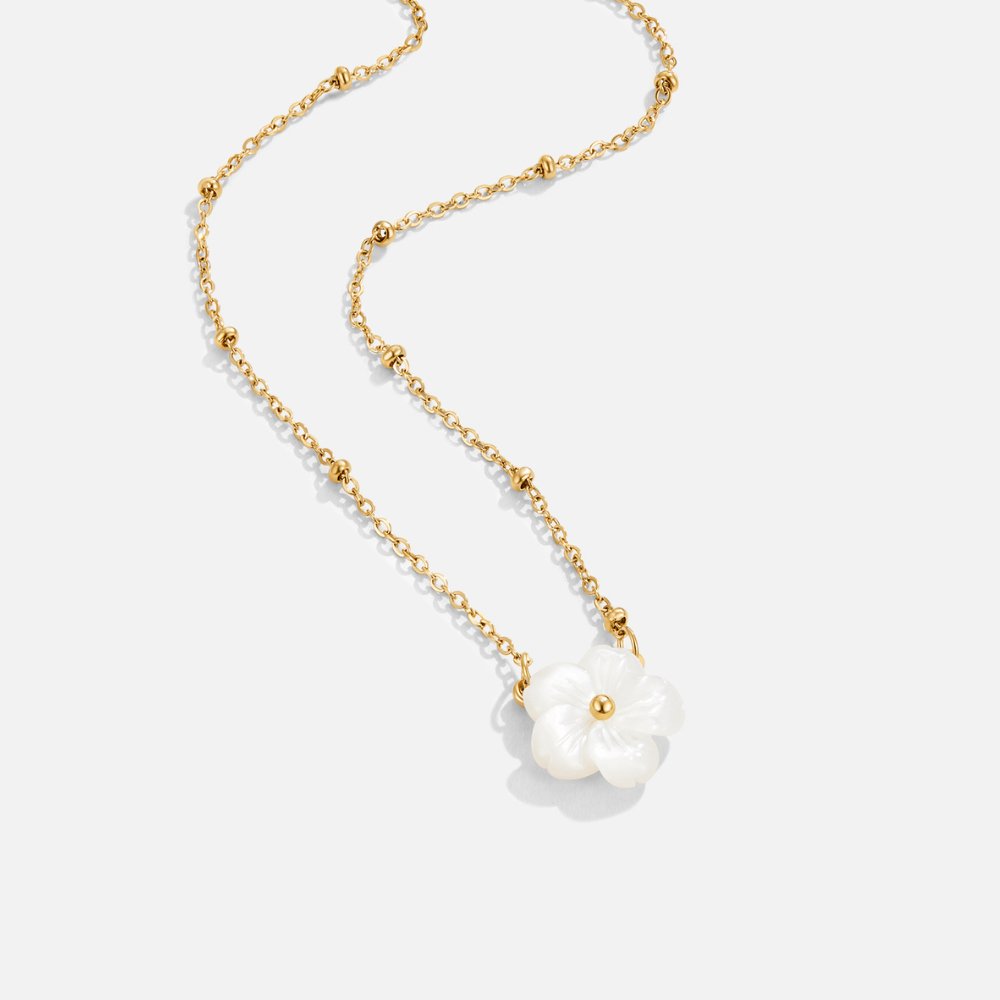 Lale - Collana con fiore bianco